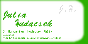 julia hudacsek business card