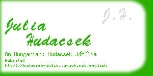 julia hudacsek business card